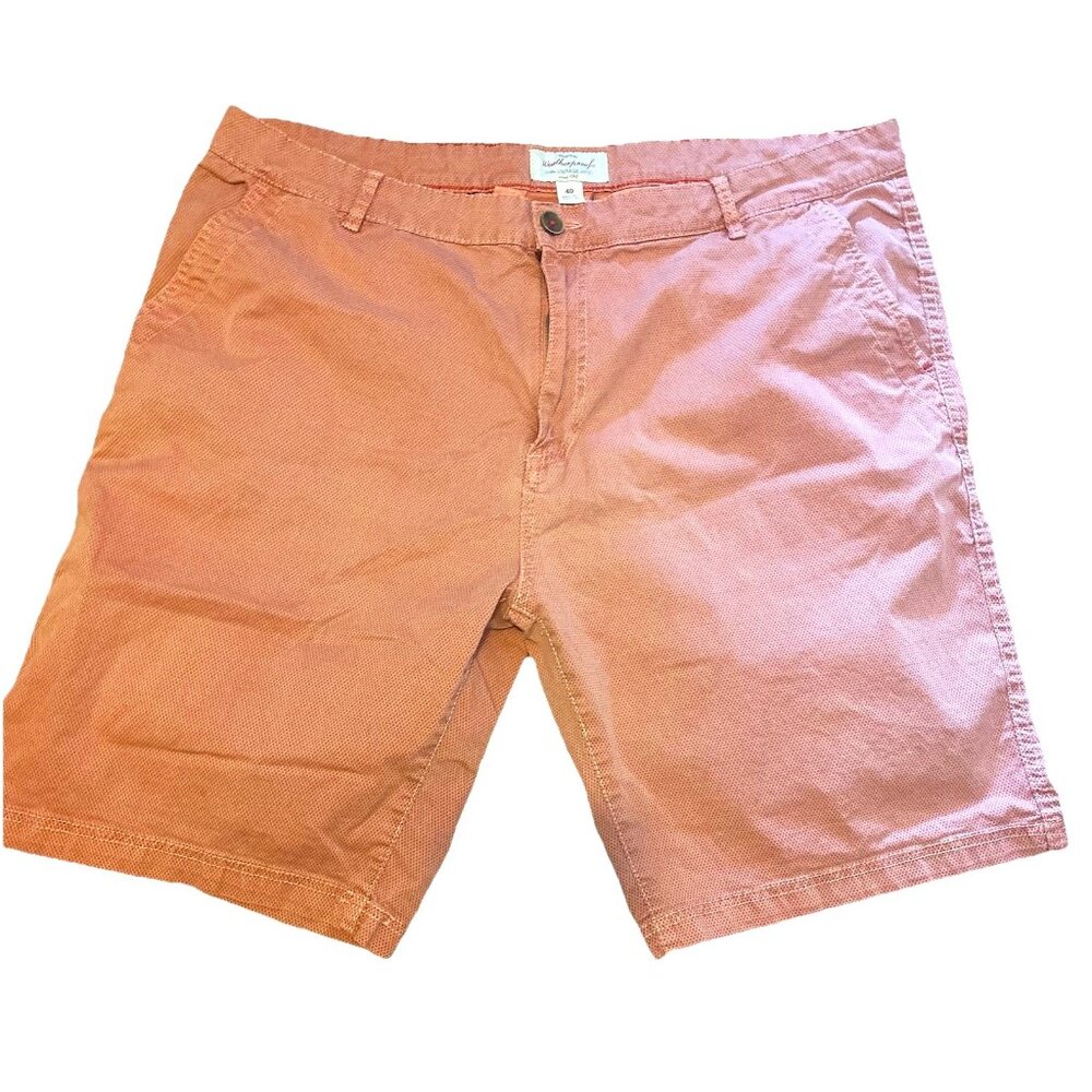 Original Weatherproof Vintage Mens Mauve Cotton Spandex Utility Shorts Sz 40